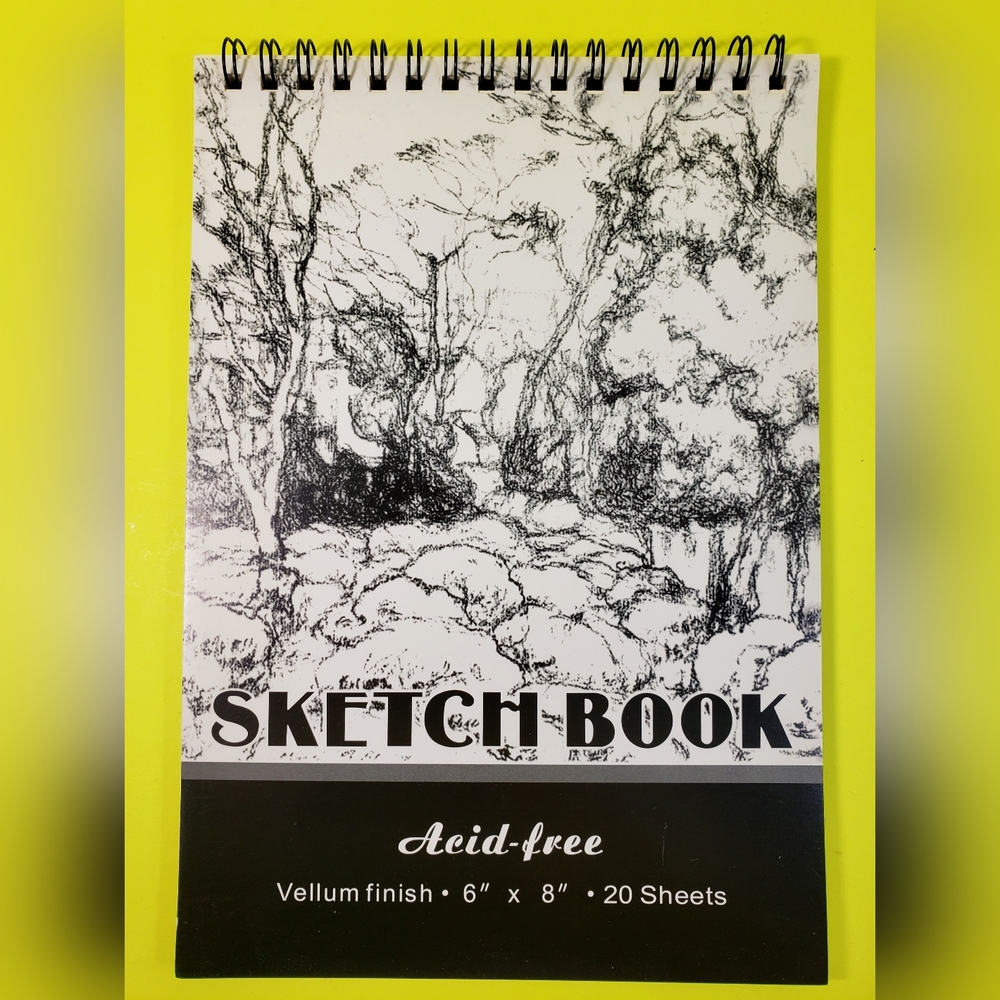 20-Sheet Vellum Finish Acid-Free Sketch Book - Black and White